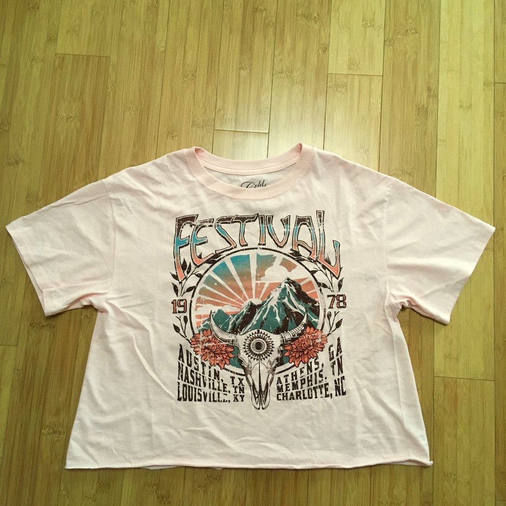 Cold Crush Festival Pink Country Music Festival Shirt Large Nashville, TN 1978